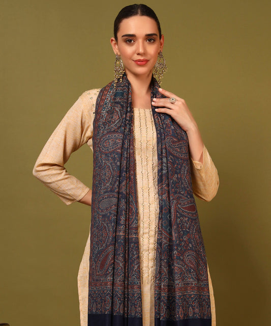 Kanidar- Women's Super Fine, Jacquard Faux Pashmina