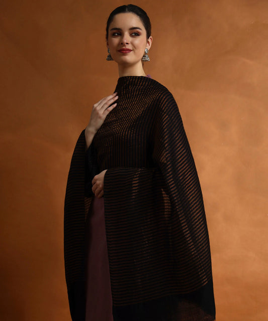 Kanidar- Women's Fine Wool Ethnic Zari Stripes|A Superior Wrap Free Special Box