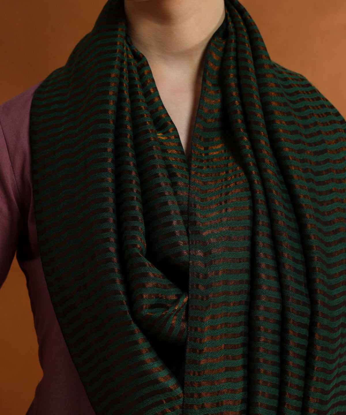 Kanidar- Women's Fine Wool Ethnic Zari Stripes|A Superior Wrap Free Special Box