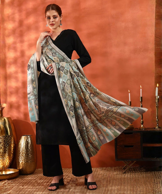 Kanidar- Women's  Riwaayat  All Over Gulfam Print Jall
