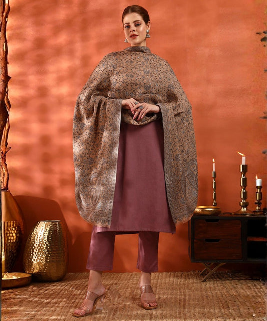 Kanidar- Fine Wool Special Pashmina Touch|Traditonal  Sangeen Paisely Palla Stole