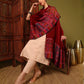 Kanidar- Women's Reversible Kashmiri Antique Weave Palla With one side Zari Touch