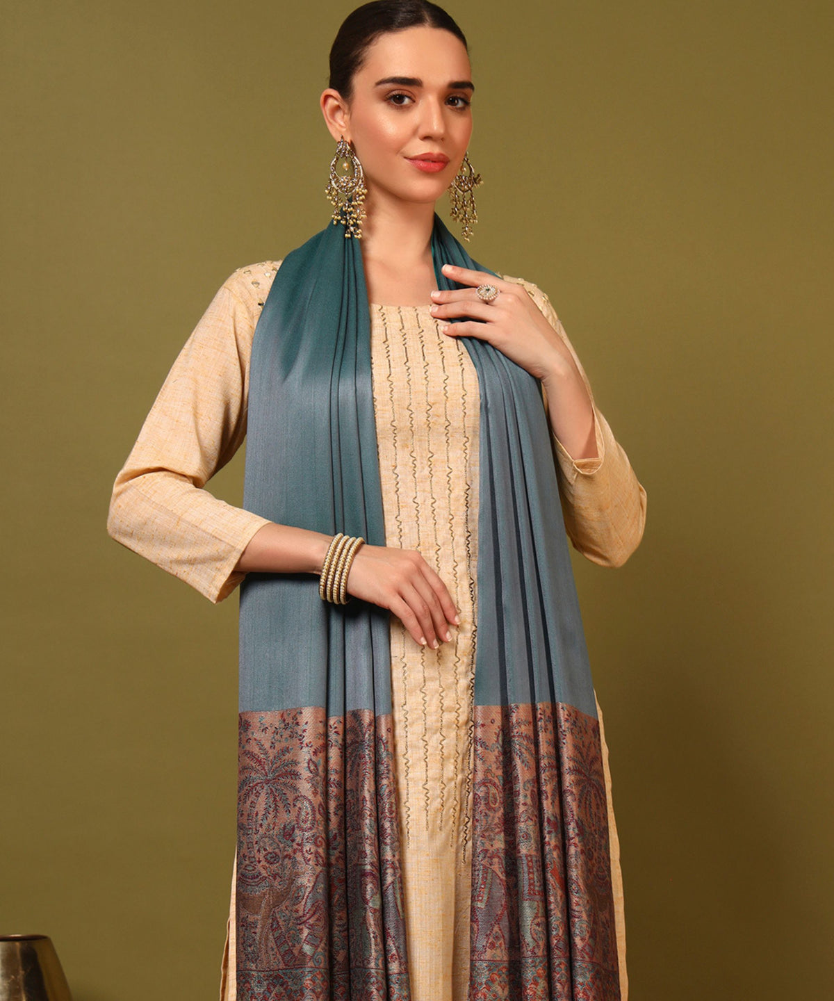 Kanidar- Super Soft Silken Elephant Palla Anytime Wrap