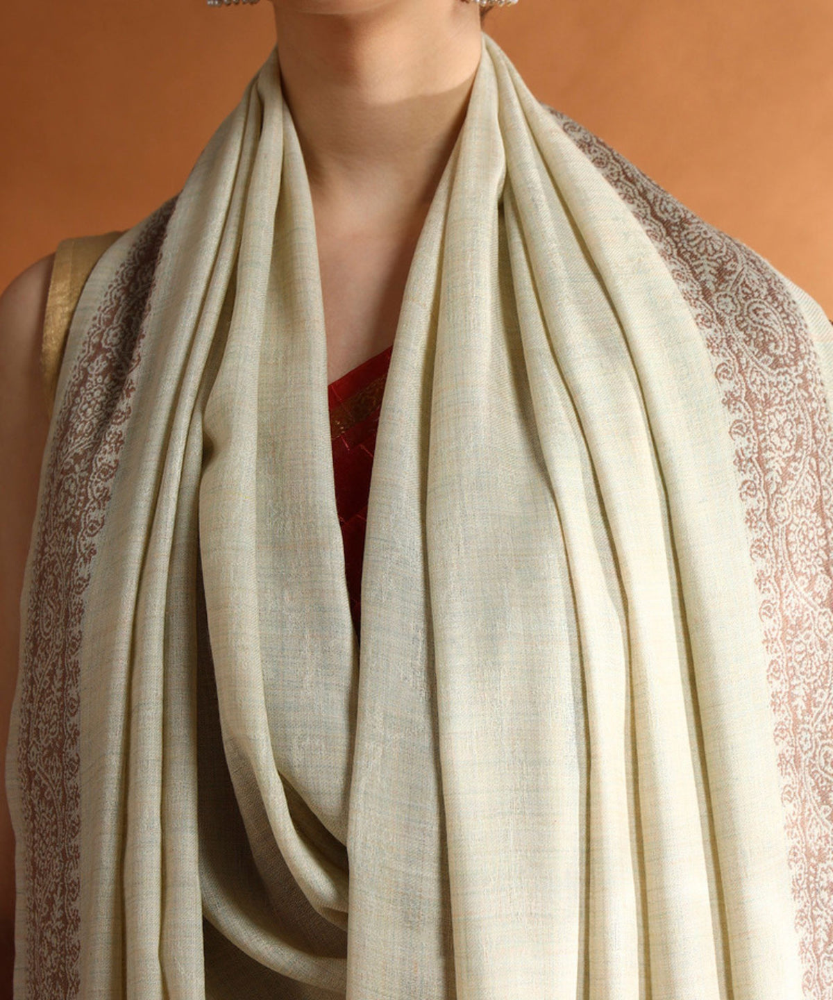 Kanidar- Women's  Wool Blend Amby Phool Traditional Dour Dar (100*200 cm)