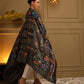 Kanidar- Pure  Wool Bird Garden Designer Shawl For Special Occassions