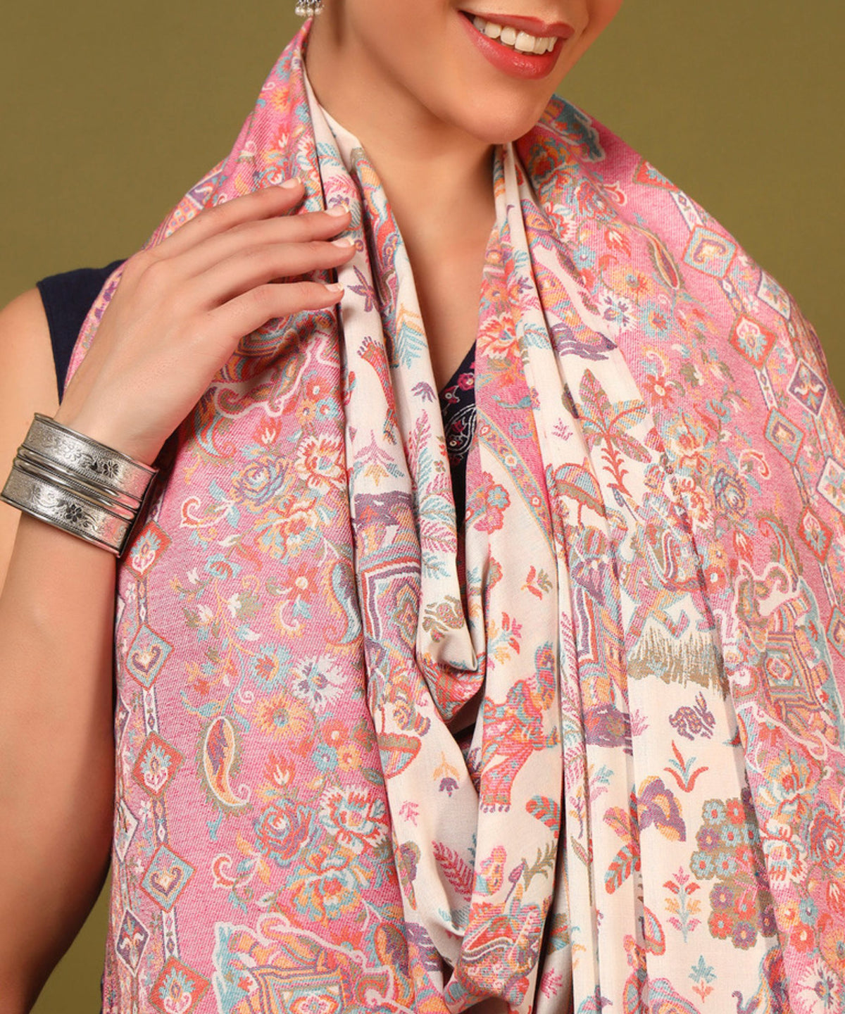 Kanidar- Women's Shahi Sawari Multi Weave Jamawar