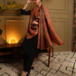 Kanidar- Rversible Mughal Palla Stole With one Side Shimmer and One side Wool