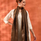 Kanidar- Women's Fine Wool Zari Reversible Moonlight Stole (Add box with additional cost)