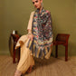 Kanidar- Women's kalamkari Print with Lehar Palla and Leaf Border