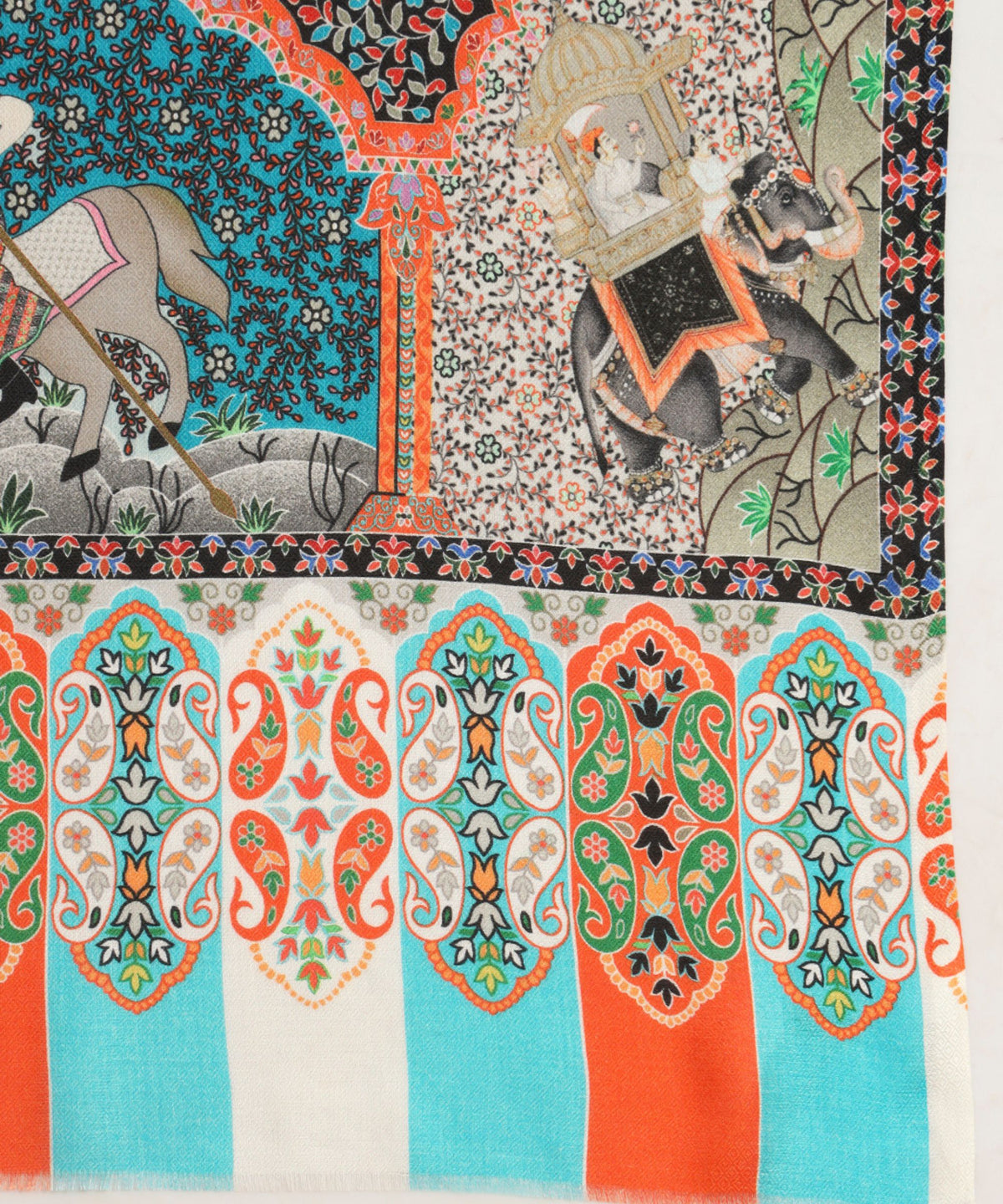 Kanidar- Mughal Darbar Multi Coloured Stole